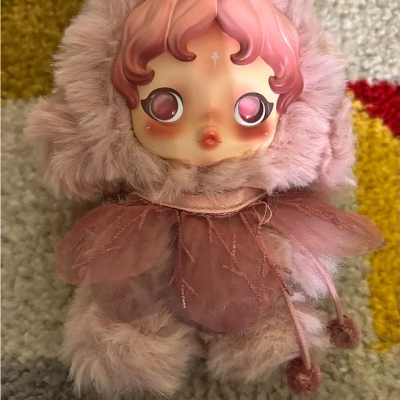 Skullpanda Pink Fluffy Keychain 💯% Authentic Guaranteed - Picture 2 of 6